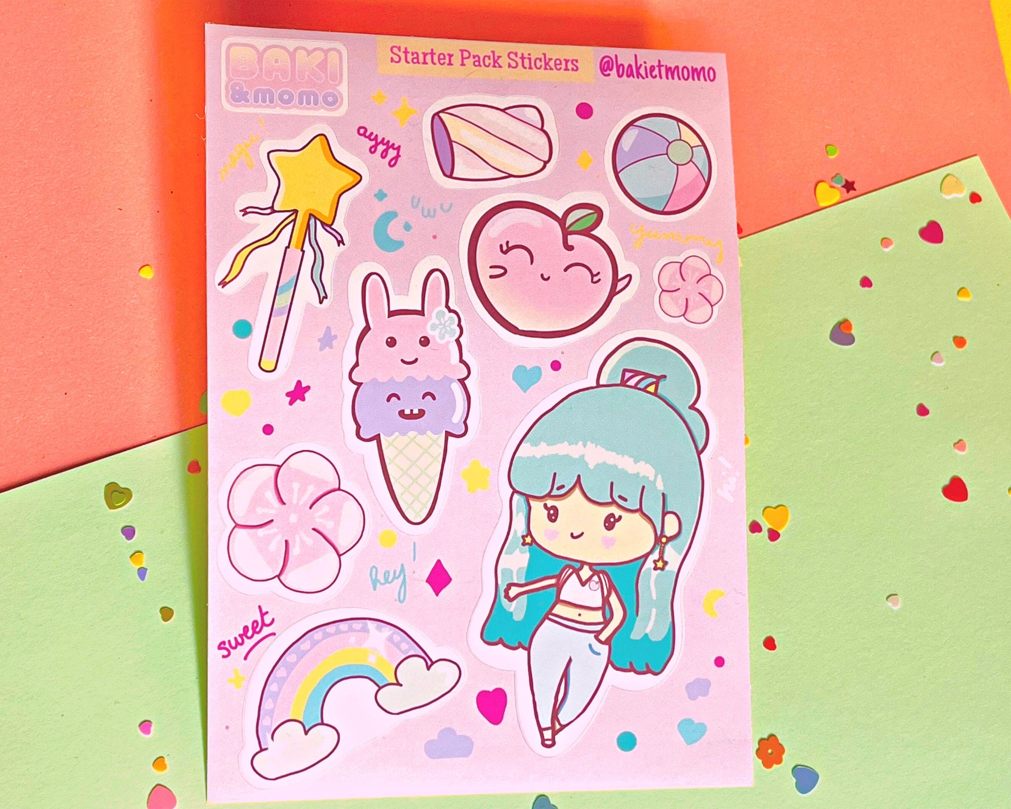 Kawaii pastel sticker sheet, kawaii art stickers, Kawaii stickers, Pastel stickers, kawaii sticker sheet