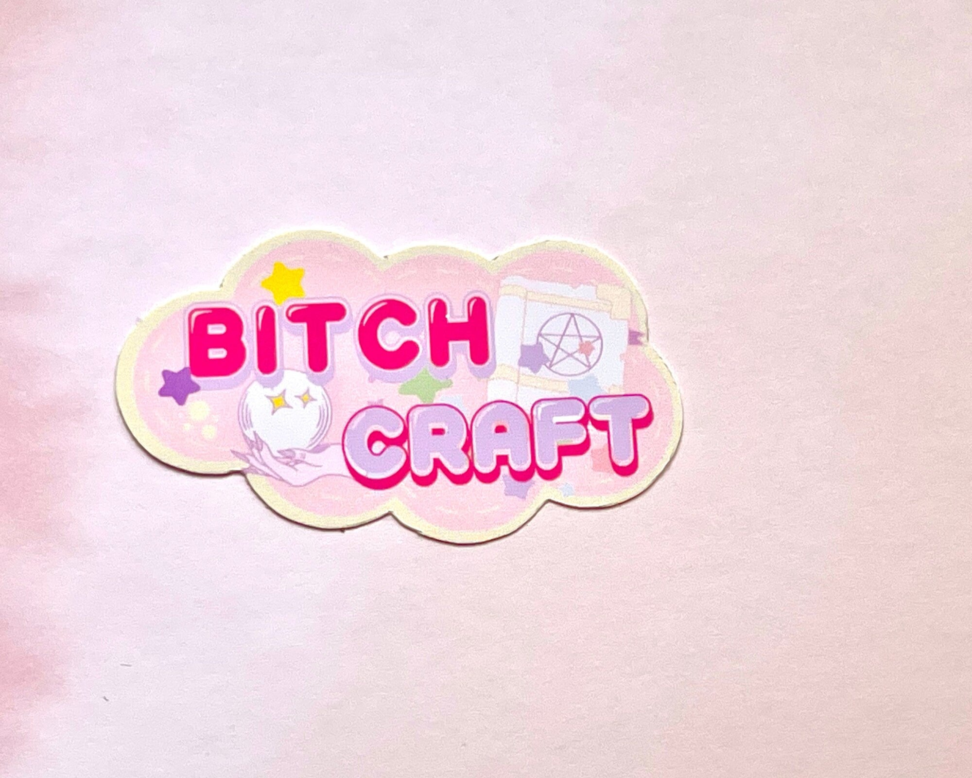 Pastel Witch craft Sticker | Kawaii spellbook crytsal ball Witchy Sticker - Cute Pastel Goth Aesthetic Sticker - Magical girl sticker