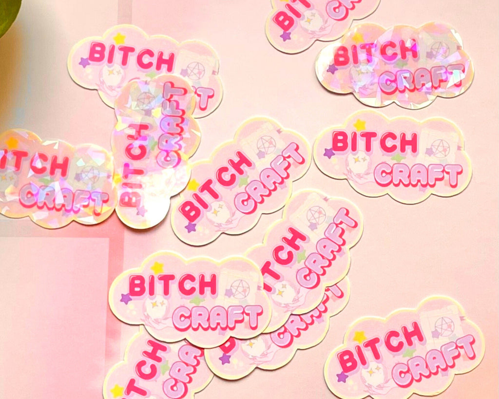 Pastel Witch craft Sticker | Kawaii spellbook crytsal ball Witchy Sticker - Cute Pastel Goth Aesthetic Sticker - Magical girl sticker
