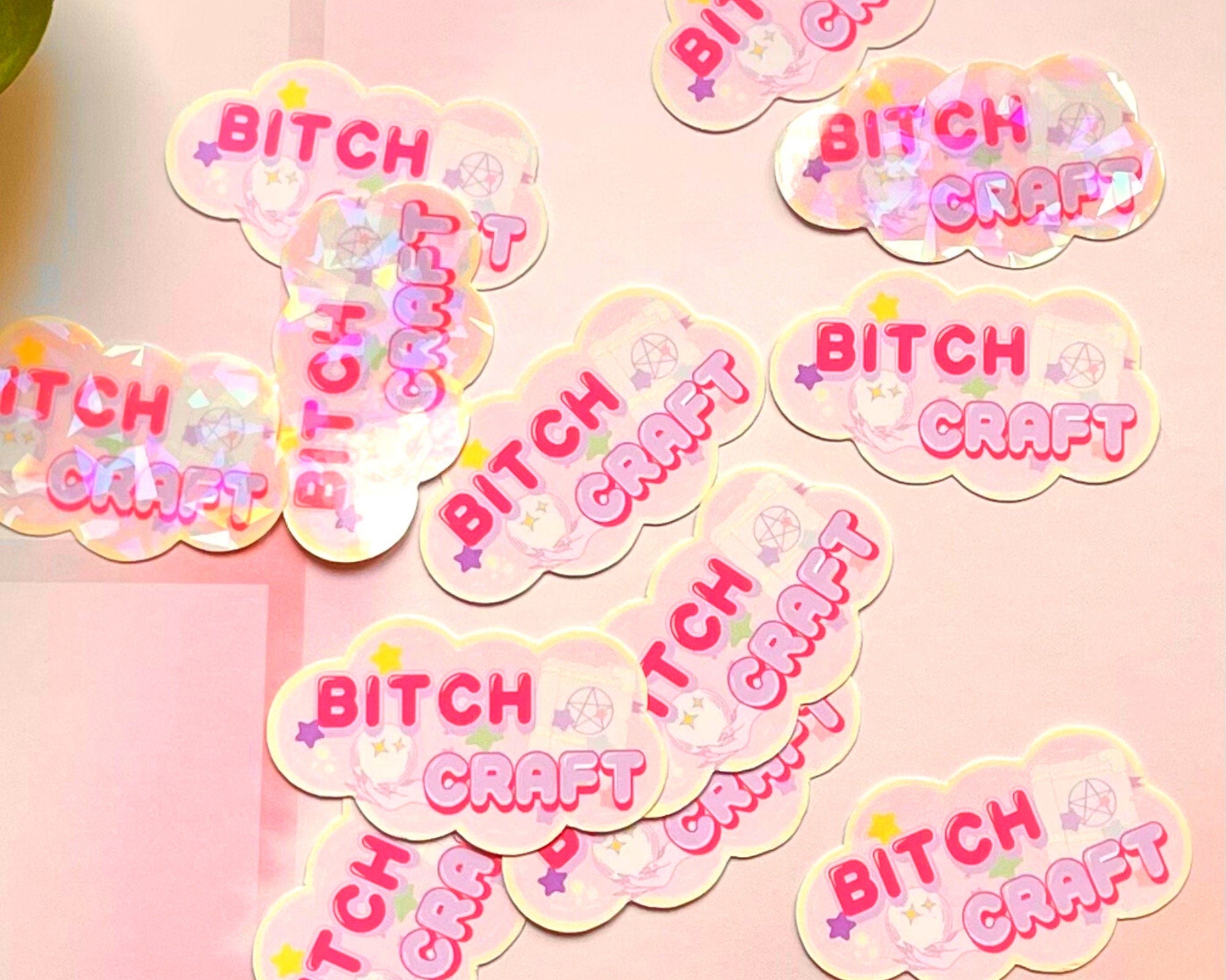Pastel Witch craft Sticker | Kawaii spellbook crytsal ball Witchy Sticker - Cute Pastel Goth Aesthetic Sticker - Magical girl sticker