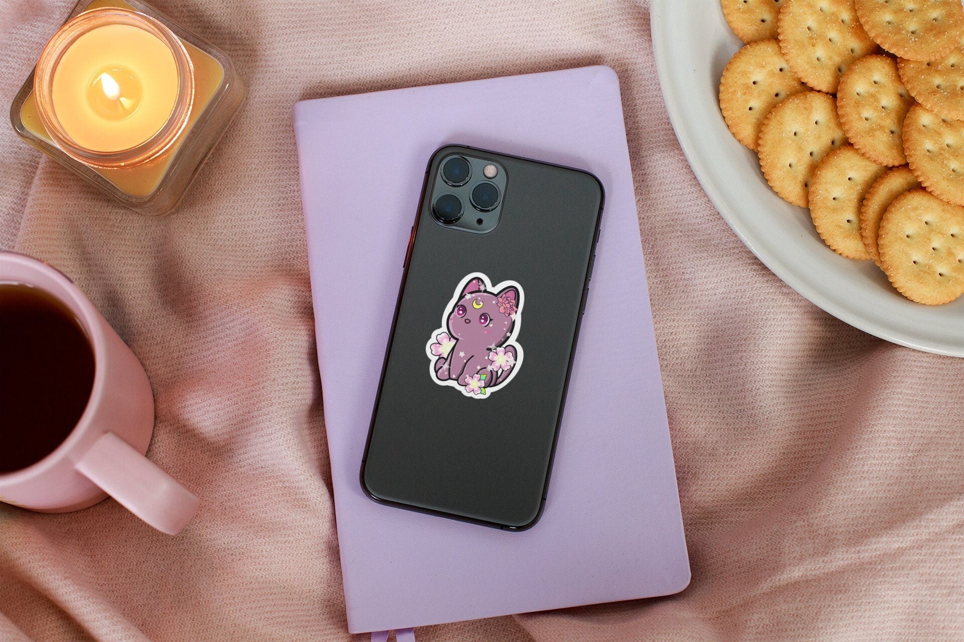 Cute Luna sticker, kawaii sticker, aesthetic sticker,Sailor sticker,Bottle sticker,laptop sticker,anime sticker,cat sticker,cute cat sticker