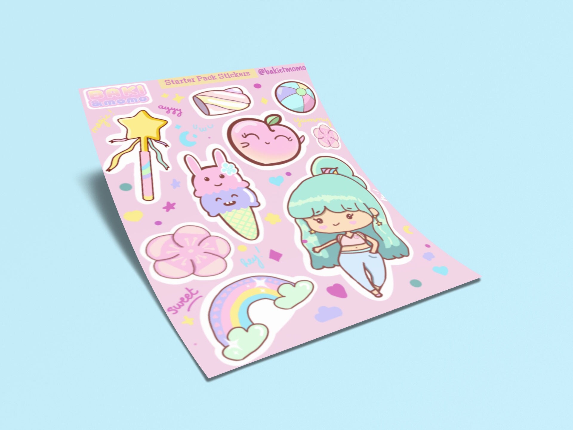 Kawaii pastel sticker sheet, kawaii art stickers, Kawaii stickers, Pastel stickers, kawaii sticker sheet