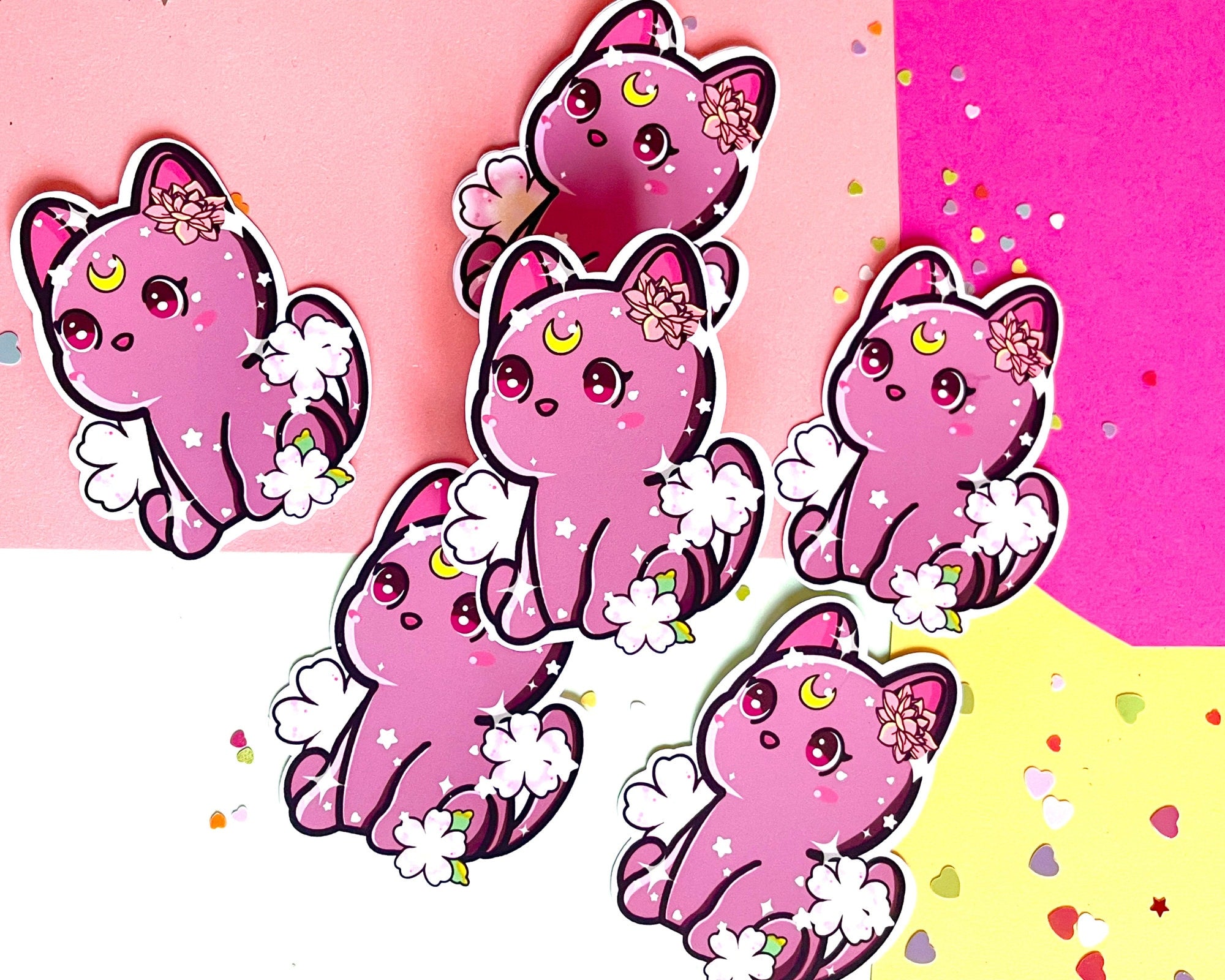 Cute Luna sticker, kawaii sticker, aesthetic sticker,Sailor sticker,Bottle sticker,laptop sticker,anime sticker,cat sticker,cute cat sticker