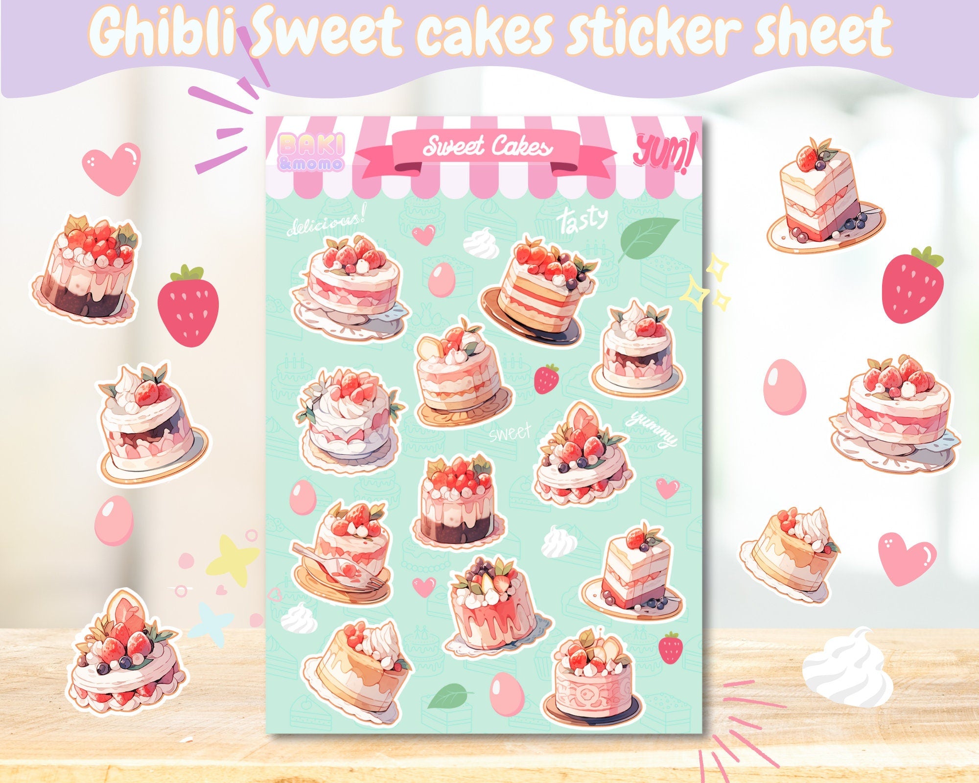 Ghibli stickers, Ghibli sticker sheet, Kawaii sticker sheet, kawaii stickers pack, Kawaii stickers,Ghibli food stickers,kawaii food stickers