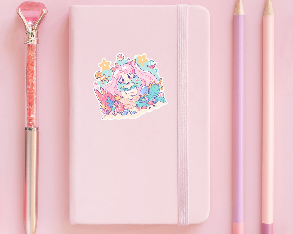 Mermaid Sailor Moon sticker,kawaii Sailor Moon sticker,cute Sailor sticker,pastel sticker,laptop sticker,anime sticker,cute mermaid sticker