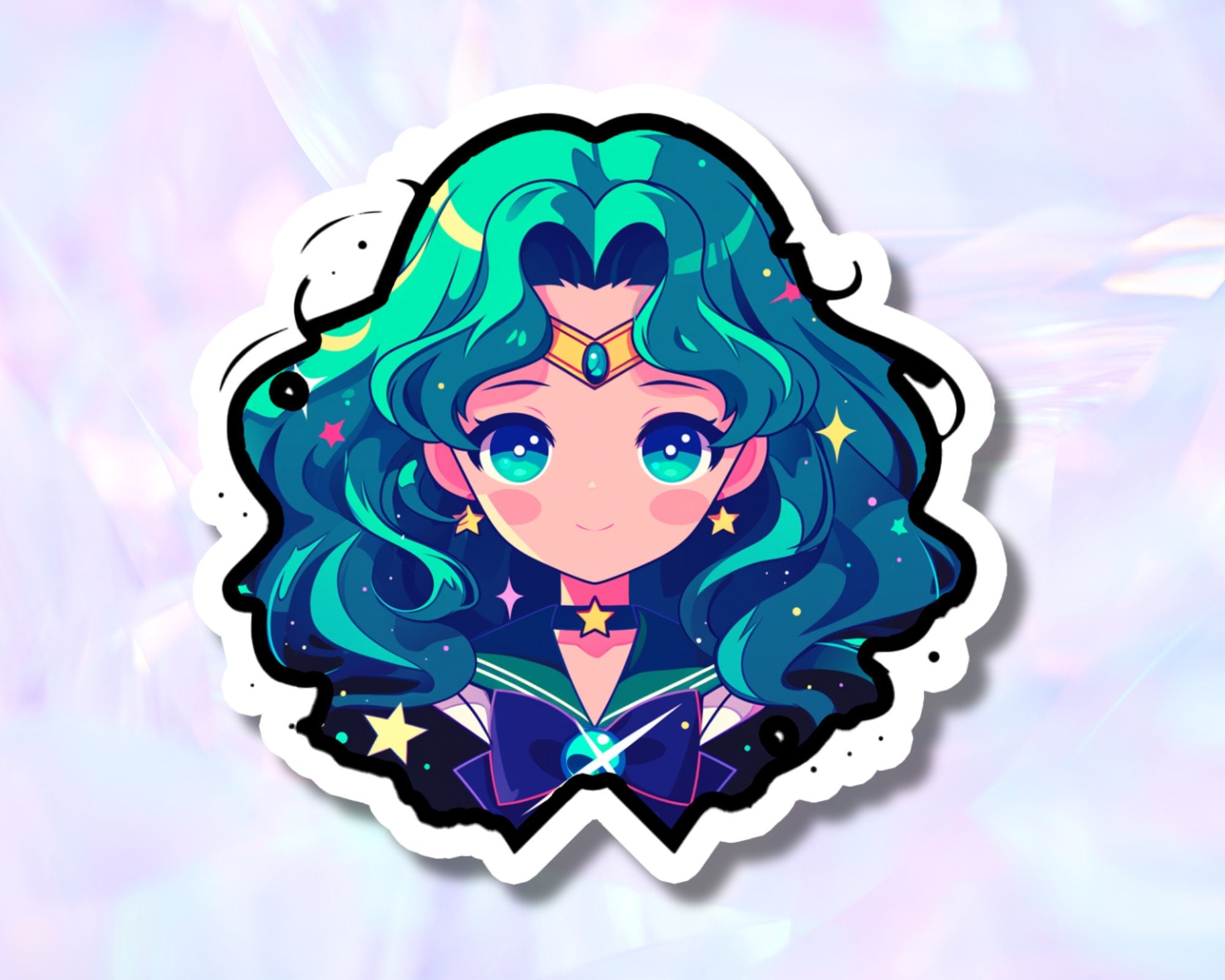 Sailor Neptune sticker,kawaii Sailor Moon sticker,aesthetic sticker, Sailor sticker,Bottle sticker,laptop sticker,anime sticker,cute sticker