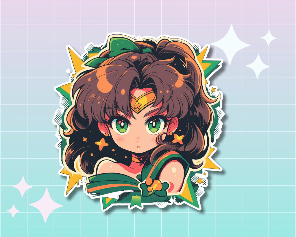 Sailor Jupiter sticker - 80's style