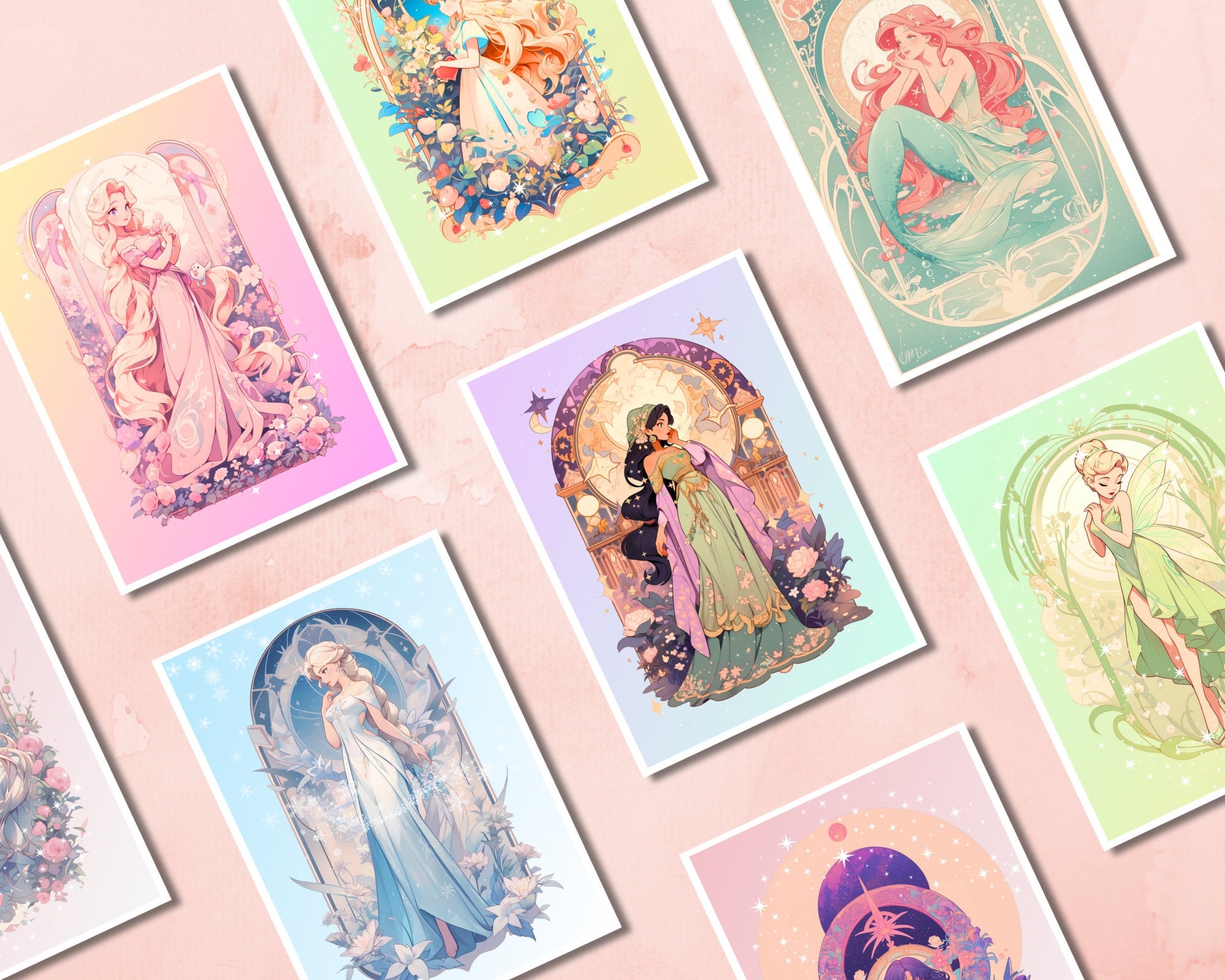 Sailor Pluto Print,Art Deco,Sailor Pluto in style of Alphonse Mucha,Sailor Pluto art,Sailor Moon art,A5 postcard print,beautiful anime print