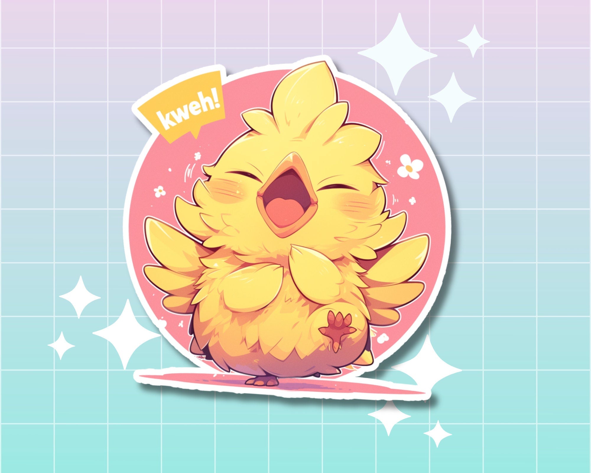 Final Fantasy sticker,kawaii Chocobo sticker,Final Fantasy 7 sticker, FF Rebirth sticker,FF sticker,cute Bird sticker, chocobo sticker