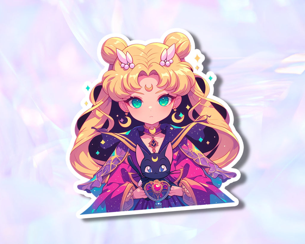 Moon wicked sorceress sticker,kawaii Sailor sticker,cute Sailor sticker,moon anime sticker,anime girl sticker,cute witch sticker