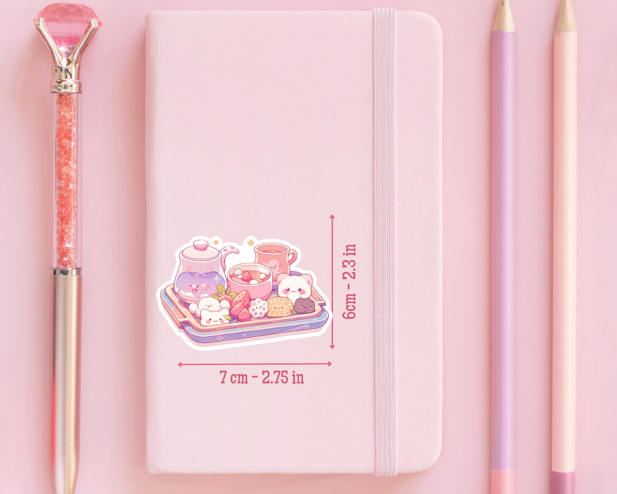 Tea tray sticker,Tea time sticker,kawaii tea sticker,tea lovers gift,tea lover sticker,English tea sticker,stickers for tea lovers,cute tea