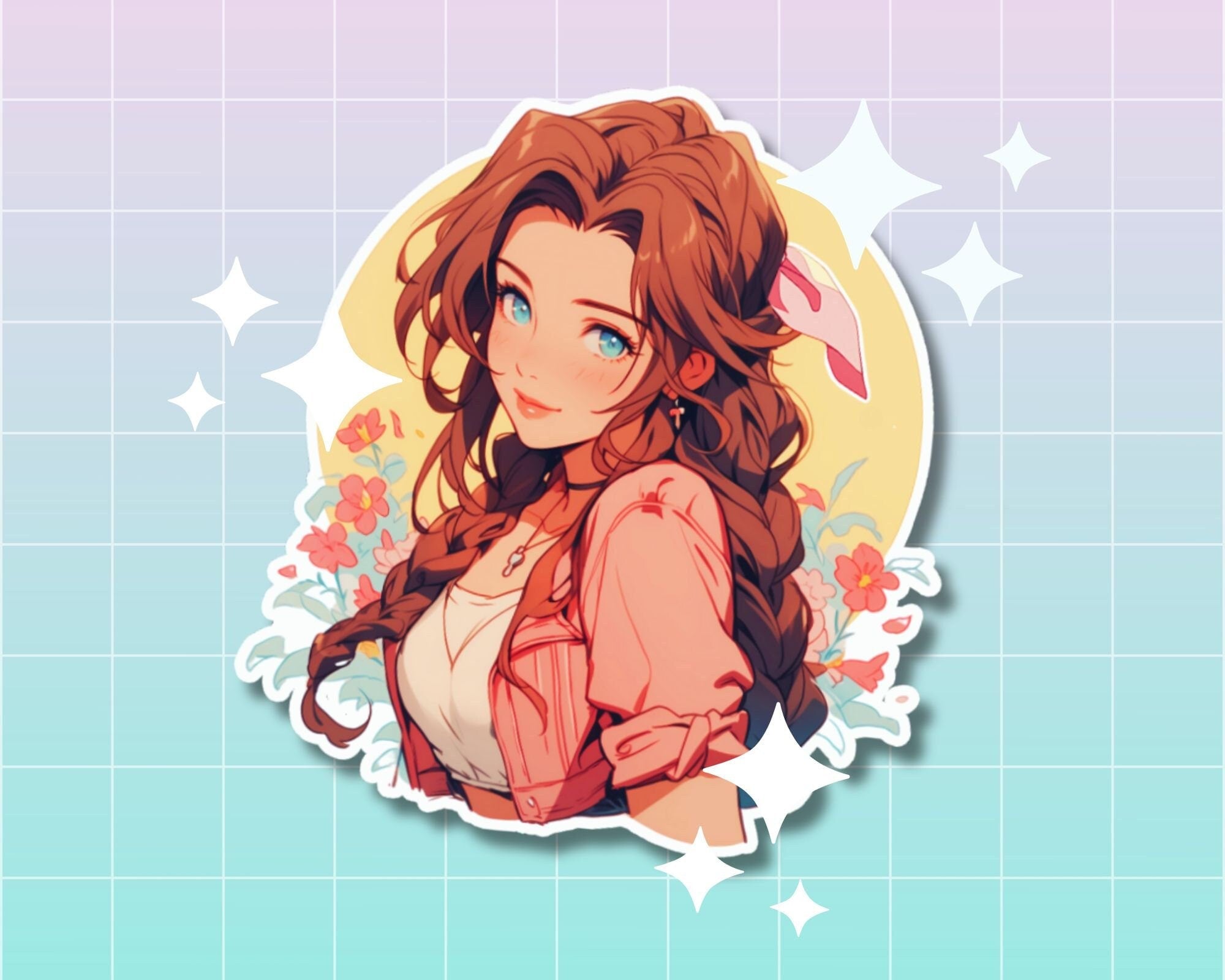 Final Fantasy 7 Aerith Sticker