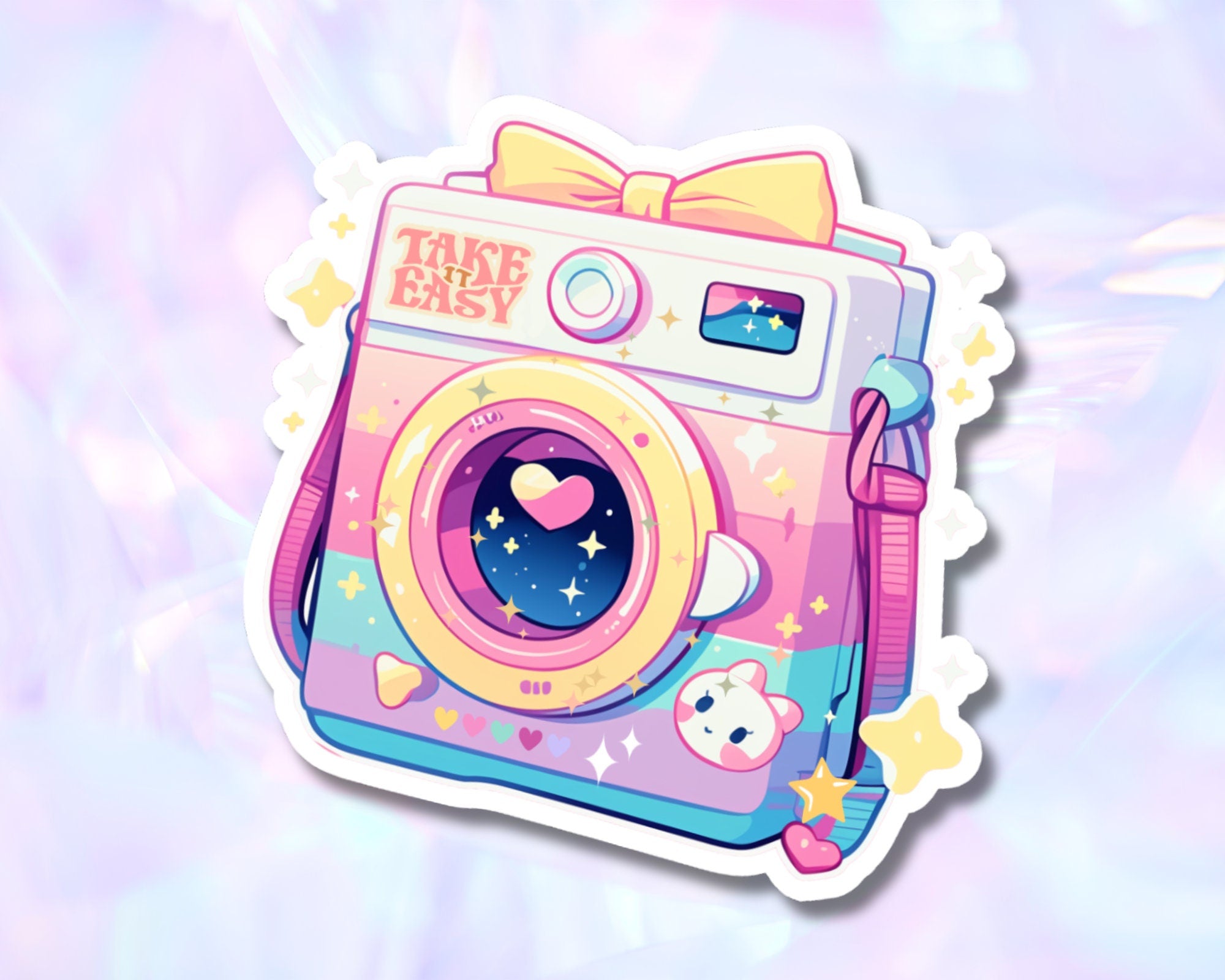 Vintage camera sticker, cute camera sticker, Polaroid sticker, vintage polaroid camera sticker, pastel sticker, vintage stickers,kawaii cute