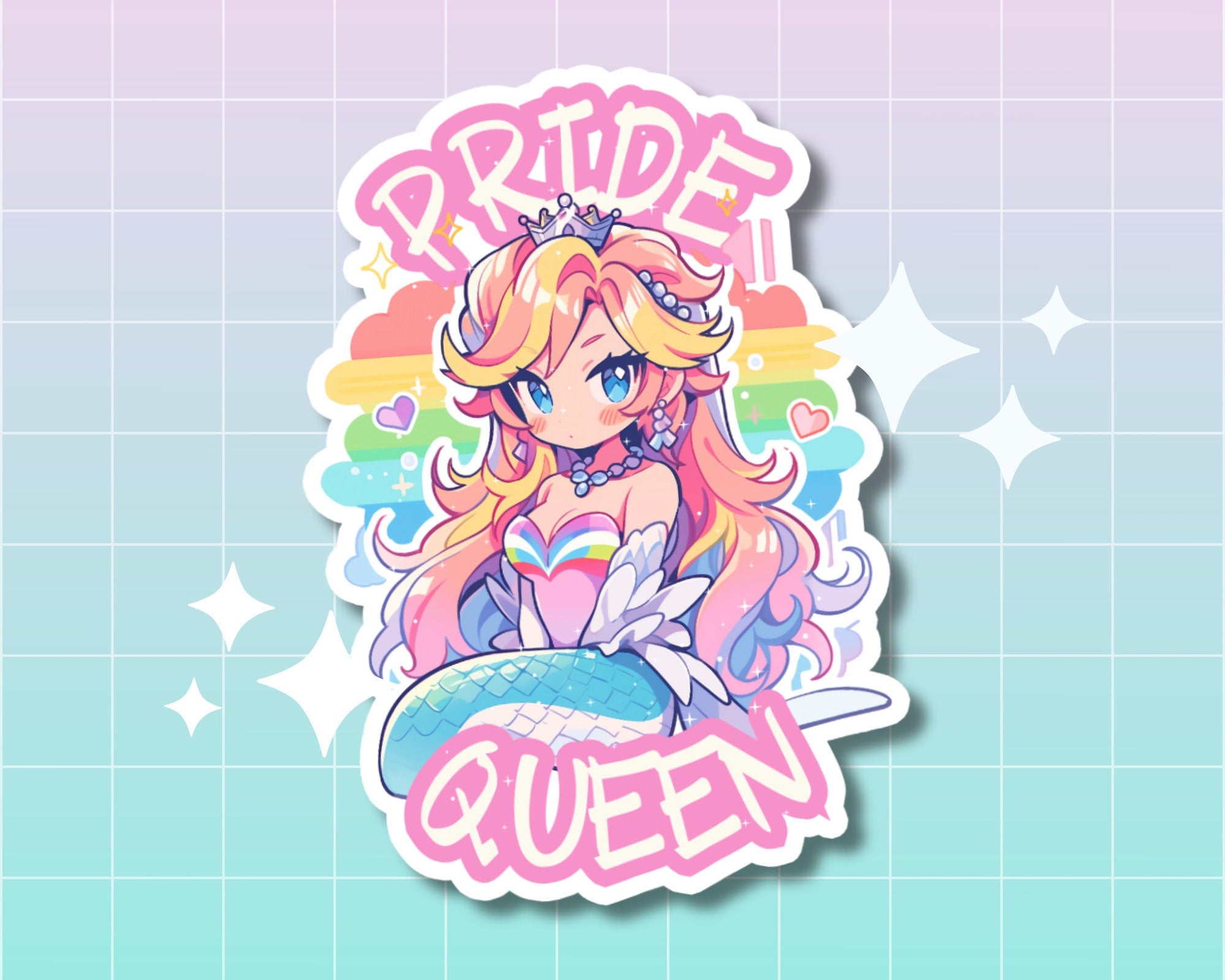 Pride sticker, LGBTQIA+ sticker, Pride Queen sticker,Rainbow sticker,cool Princess sticker, queen sticker, Rainbow pride sticker,LGBT art