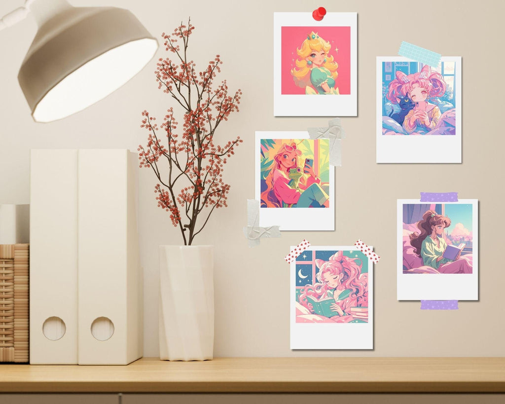 Sailor Chibi Moon Black Lady Print,Polaroid Print, Sailor Moon Polaroid,Sailor Moon Print,Black Lady print, Sailor Chibi Moon Polaroid print