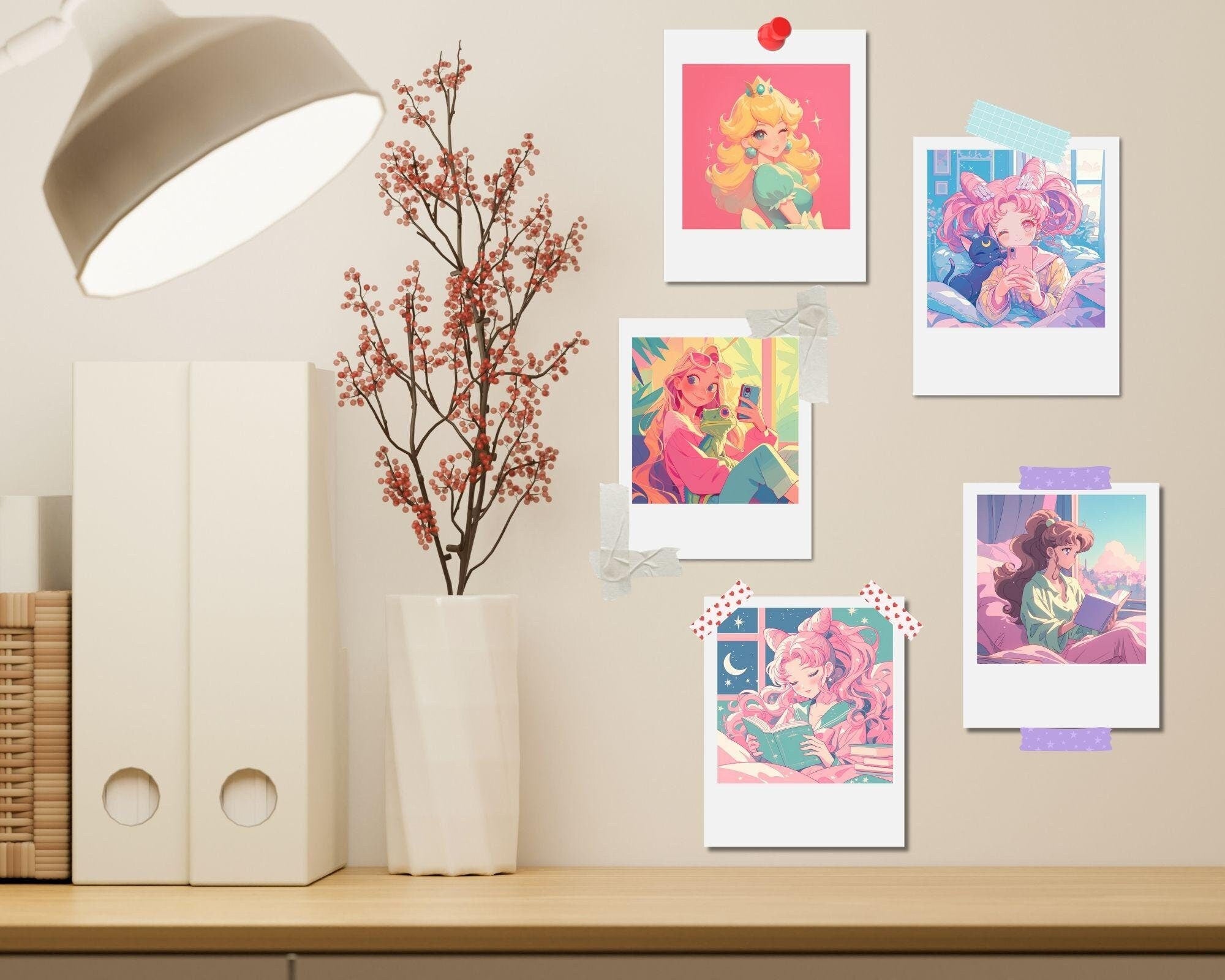 Sailor Chibi Moon Black Lady Print,Polaroid Print, Sailor Moon Polaroid,Sailor Moon Print,Black Lady print, Sailor Chibi Moon Polaroid print
