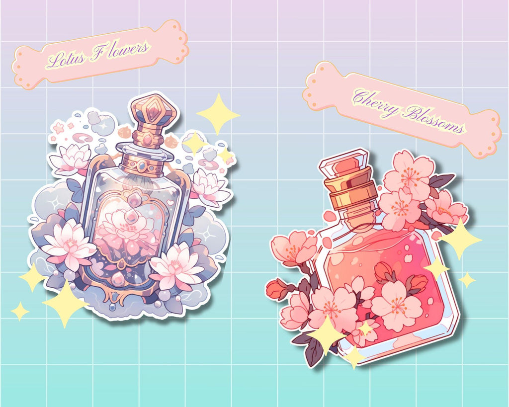 Floral Perfumes sticker set