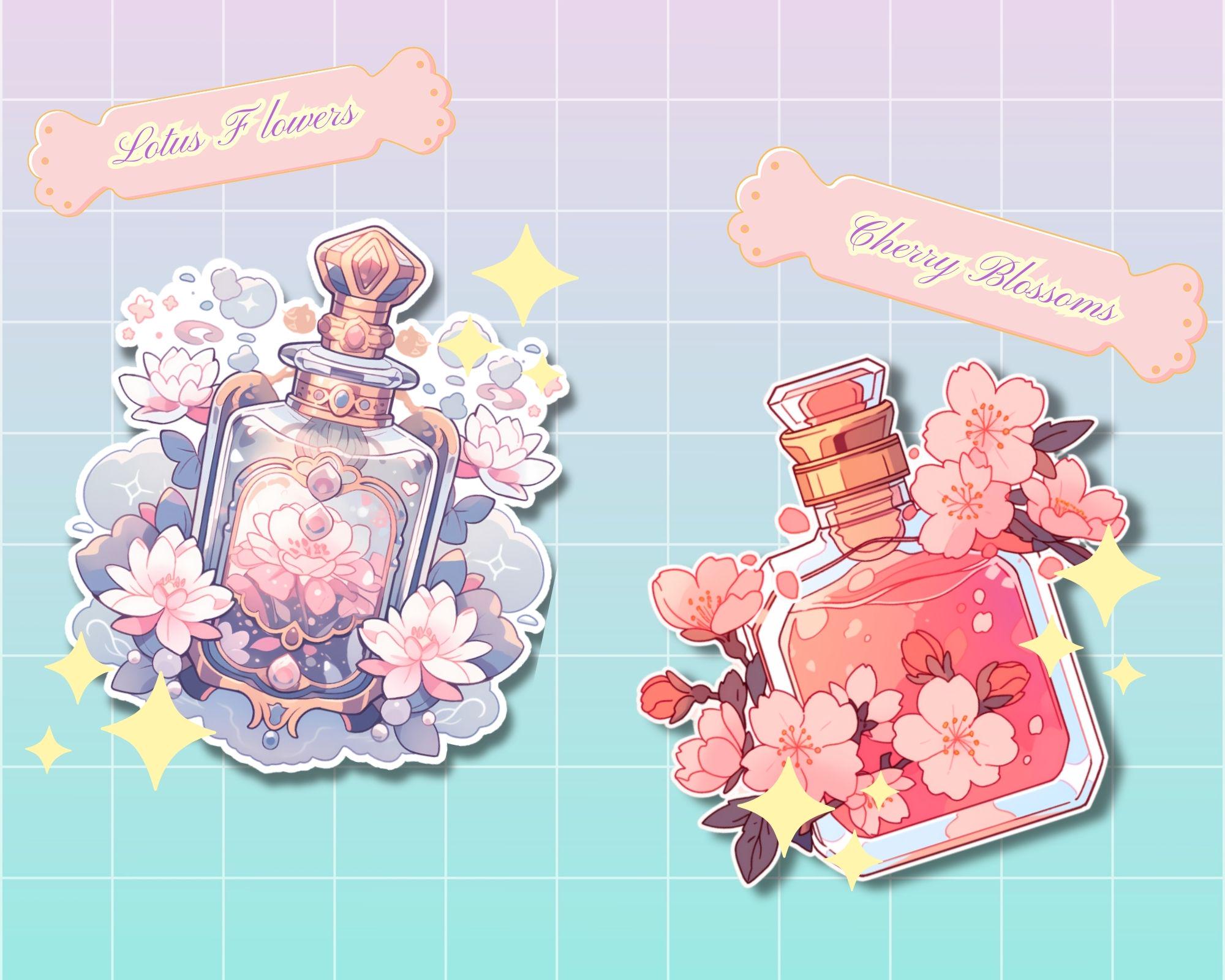 Floral Perfumes sticker set