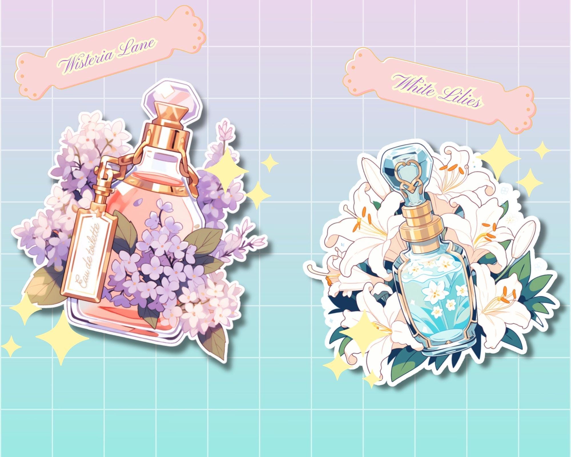 Floral Perfumes sticker set