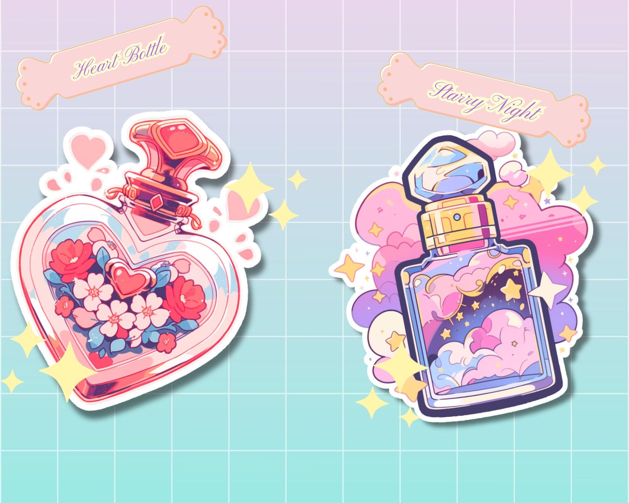 Floral Perfumes sticker set
