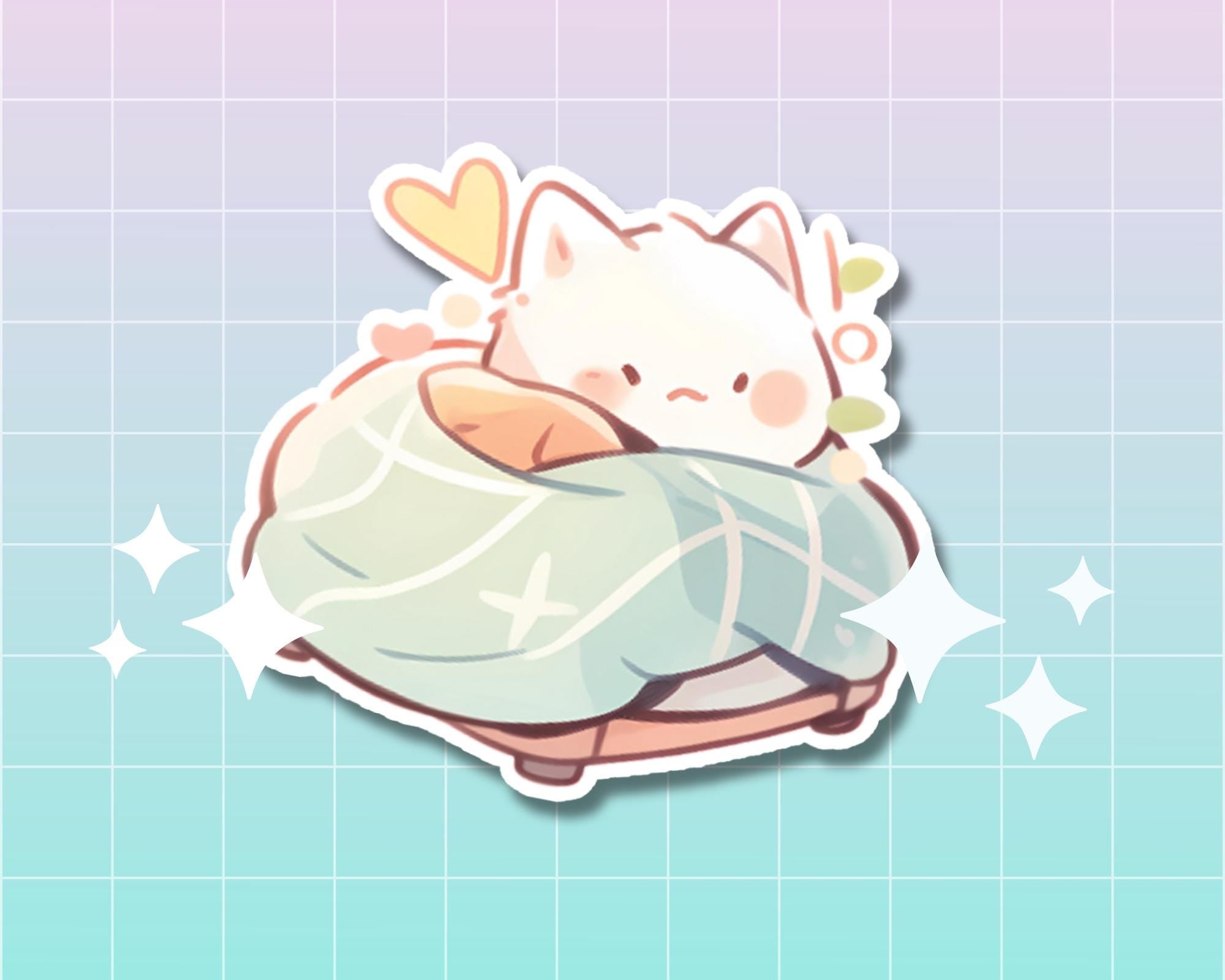 Cozy cats sticker pack, cats and plants stickers, cute cats stickers, pack of 7 stickers, fall stickers, autumn cozy stickers, snug blanket